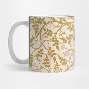 William Morris Jasmine Trellis Pattern Pinks and Golds Mug